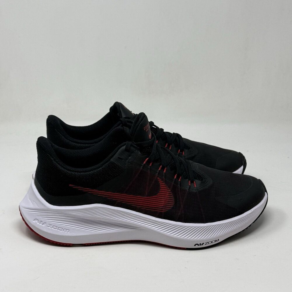 Nike Winflo 8 Bred Sneakers Mens 9.5 Black University Red Running Shoes